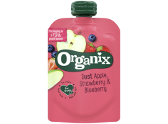 Apple and Strawberry yoghurt from Organix.